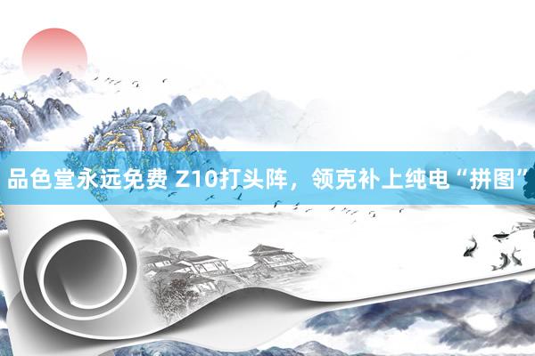 品色堂永远免费 Z10打头阵，领克补上纯电“拼图”