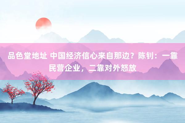品色堂地址 中国经济信心来自那边？陈钊：一靠民营企业，二靠对外怒放
