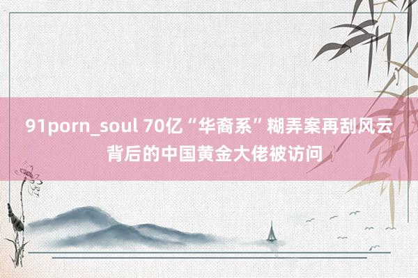 91porn_soul 70亿“华裔系”糊弄案再刮风云  背后的中国黄金大佬被访问