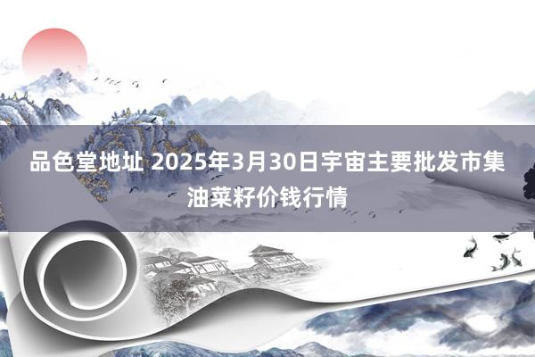 品色堂地址 2025年3月30日宇宙主要批发市集油菜籽价钱行情