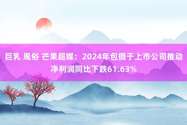 巨乳 風俗 芒果超媒：2024年包摄于上市公司推动净利润同比下跌61.63%